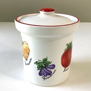 Canister Jar With Lid Certified International Primavera Made In Portugal 6.5”H